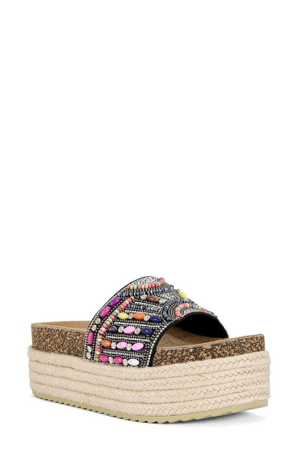アザレア 一 レディース シューズ サンダル プラットホーム AZALEA WANG Ramana Platform Sandal Black 黒いこと
