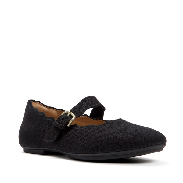 填まるフロップ レディース シューズ パンプス FitFlop Delicato Wavedge Canvas Mary Janes Black 黒いこと