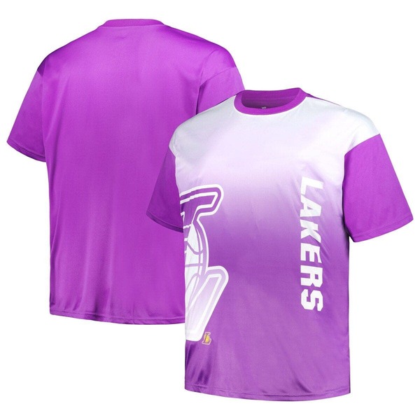 ファナティクス メンズ トップス プルオーバー トール FANATICS Men\u0027s Purple Los Angeles Lakers Big \u0026 Tall Sublimated T-Shirt Purple パープル