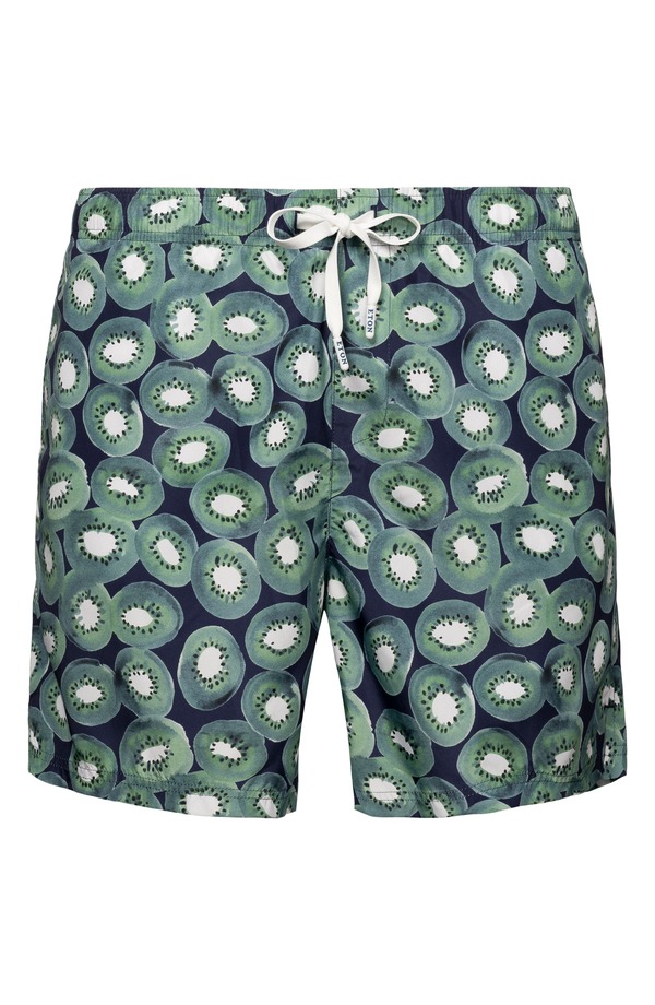 エトン メンズ 水泳着 二分の一ズボン下・さる股引き Eton Kiwi Swim Trunks Blue/ Green 青碧