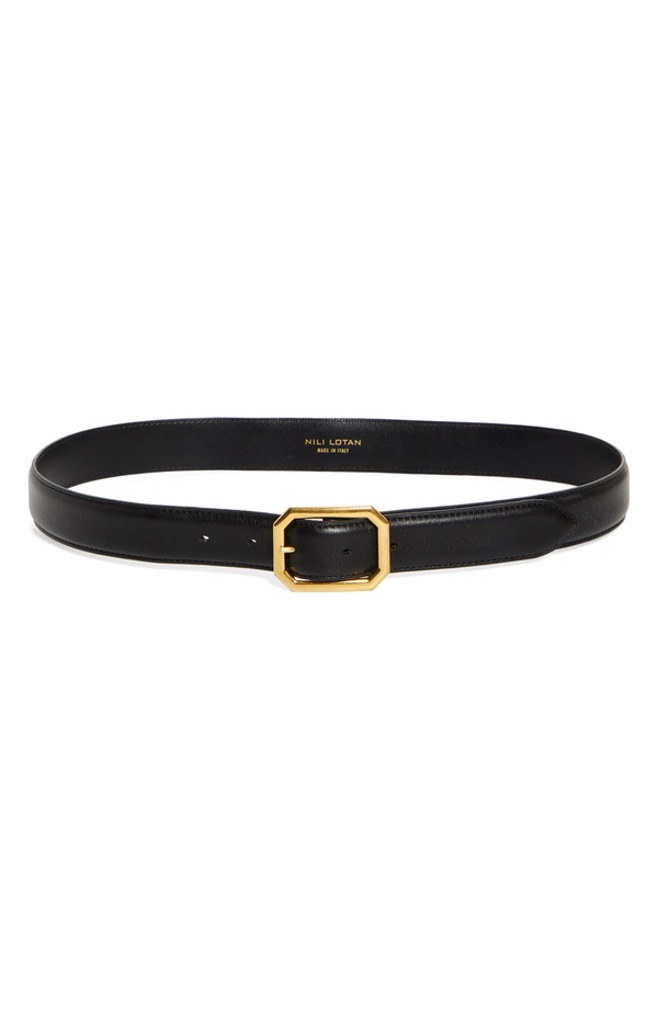 ニリロータン レディース 付属物 三尺帯 なめし革 Nili Lotanais Leather Belt Black 黒いこと