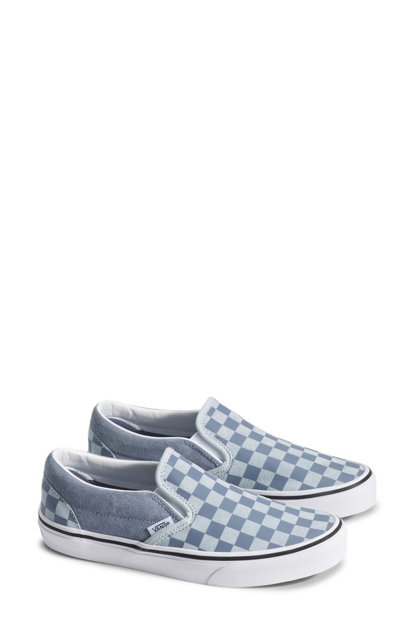 バンズ レディース シューズ スニーカー Vans Gender Inclusive Classic Slip-On Sneaker Checkerboard Light Blue ブルー|ReVida 店
