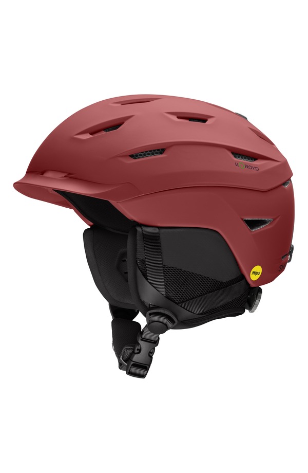 スミス レディース 添え物 かぶり笠 Smith Level Snow Helmet with ミップス Round Contour Fit Matte Ironwood
