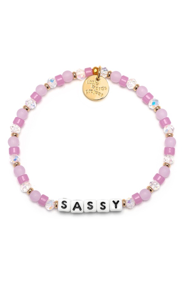 リトルワーズプロジェクト レディース アクセサリー ブレスレット・バングル・アンクレット Little Words Project Sassy Beaded Stretch Bracelet White/ Lavender ホワイト|ReVida 店