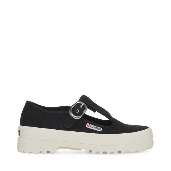 綴りかたガ レディース シューズ スニーカー Superga 2541 Mary Jane Alpina Sneakers Black Avorio 黒いこと