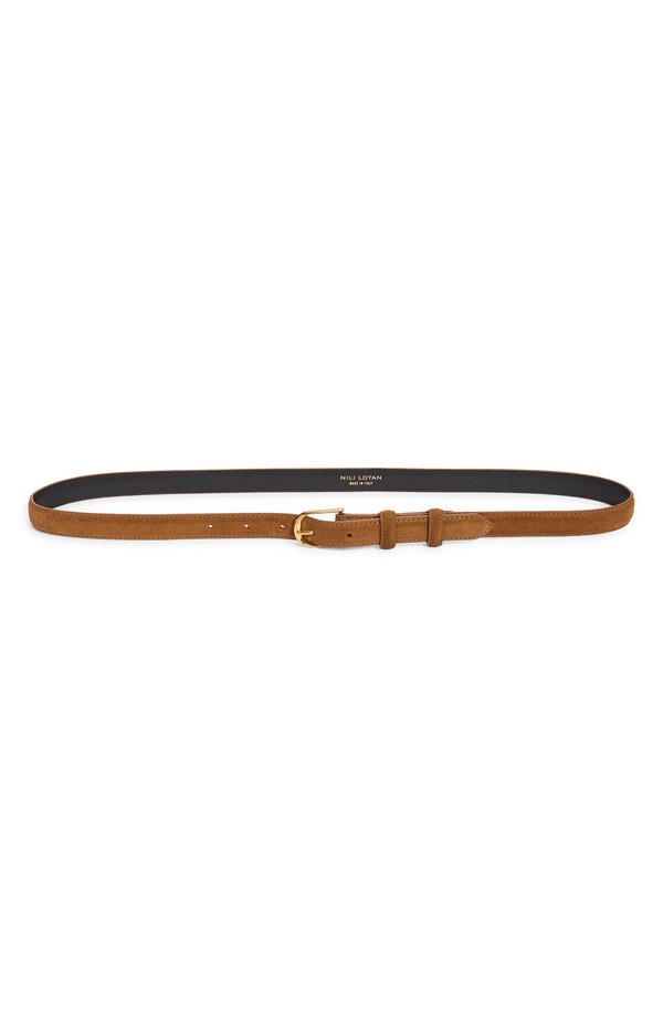 ニリロータン レディース 付属物 三尺帯 スエードクロス Nili Lotan Jane Suede Belt Martora W/ Gold Buckle ゴールド