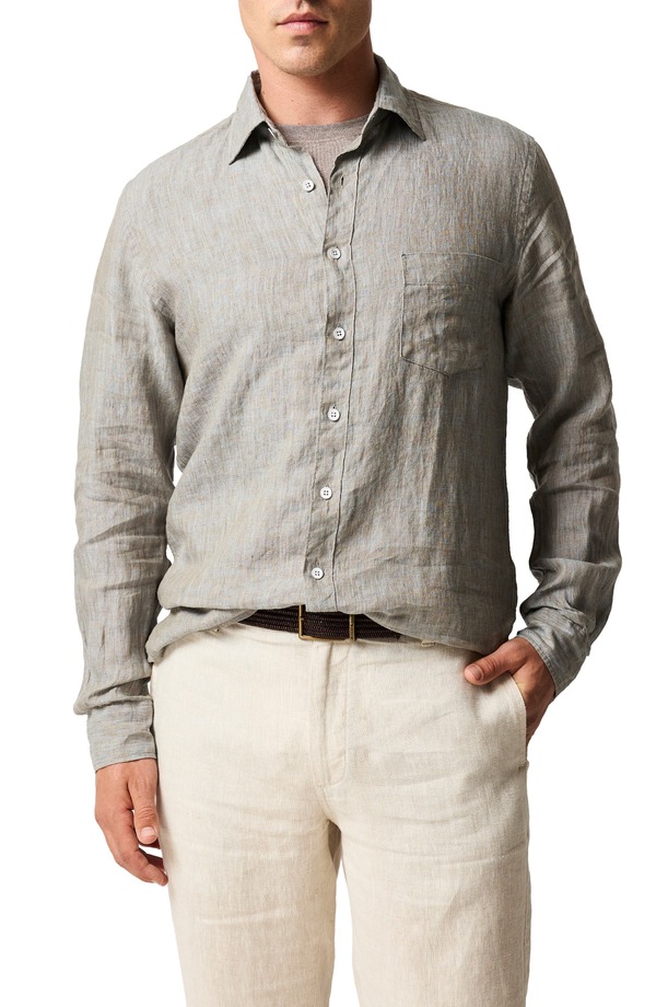 ロッドアンドグン メンズ トップス シャツ リネン Rodd \u0026 Gunn Coromandel Button-Up Linen Shirtaupe トープ