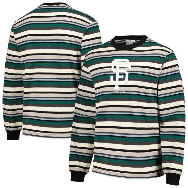 プレジャーズ メンズ トップス プルオーバー Men\u0027s PLEASURES Cream/Green San Francisco Giants Ballpark Long Sleeve T-Shirt Cream 皮膚軟化剤