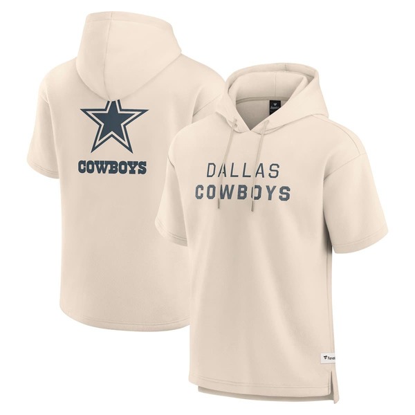 ファナティクス メンズ トップス Tシャツ パーカー Men's Fanatics Cream Dallas Cowboys Elements Future Ground Lettering Short Sleeve Pullover Hoodie Cream クリーム|ReVida 店