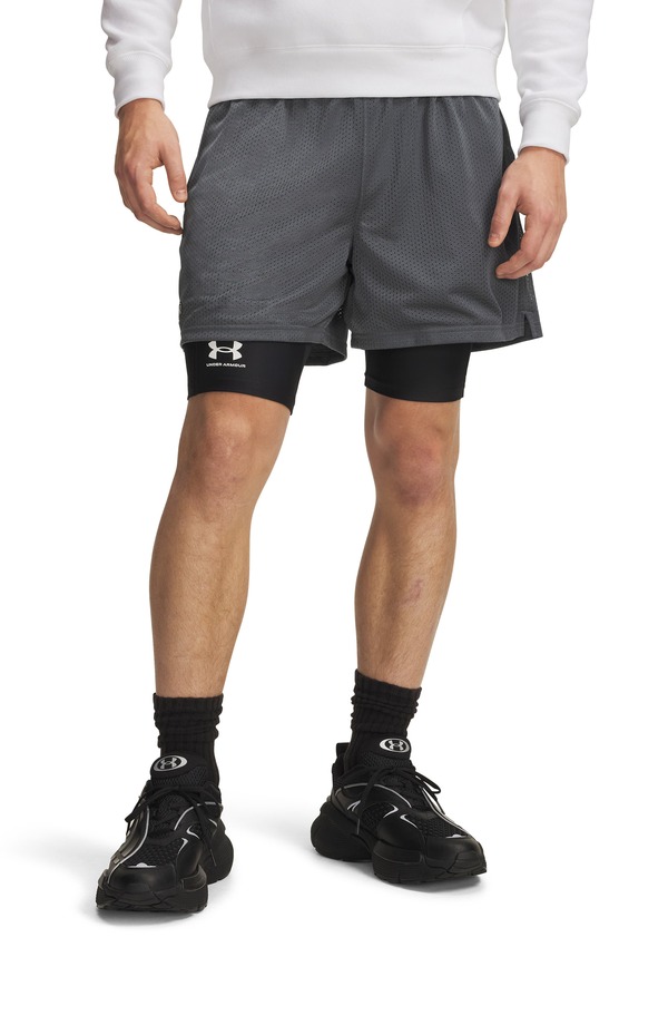 アンダーアーマー メンズ ボトムス ハーフパンツ・ショーツ メッシュ ショートパンツ Under Armour Icon Meshorts Pitch Gray グレー