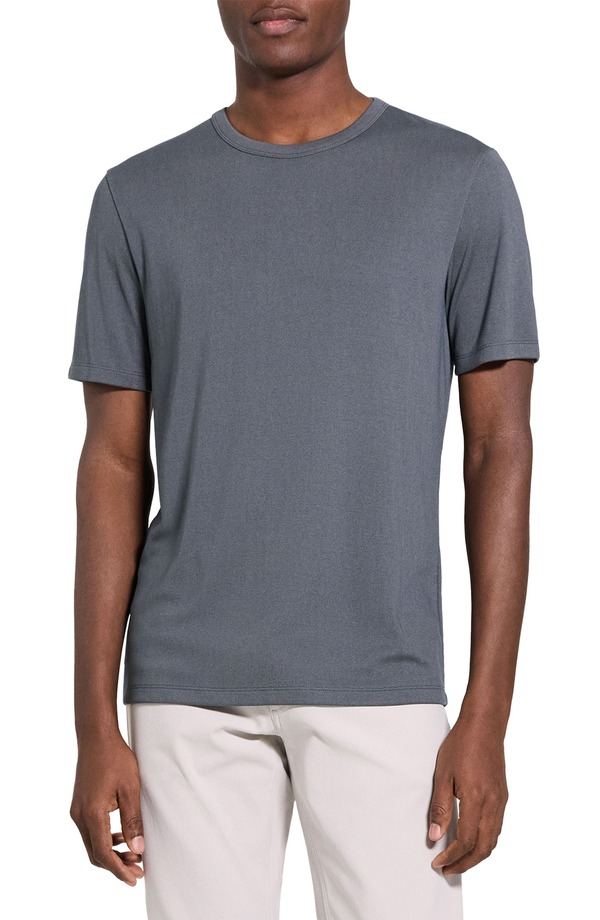 行動論理 メンズ トップス プルオーバー Theory Essential T-Shirt Carbon - Bax