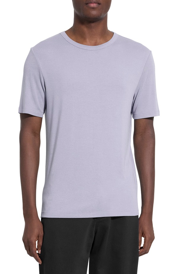 行動論理 メンズ トップス プルオーバー Theory Essential T-Shirt Gray Lilac 薄墨色