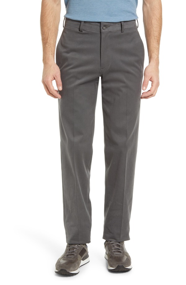ベール メンズ ボトムス カジュアルパンツ Berle Charleston Khakis Flat Front Brushed Stretch Twill Pants Grey グレー