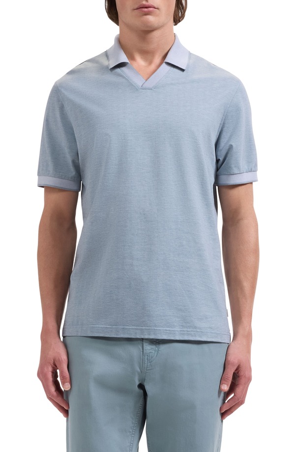 ブガッチ メンズ トップス スポーツシャツ Bugatchi Tipped Johnny Collar Polo Shark