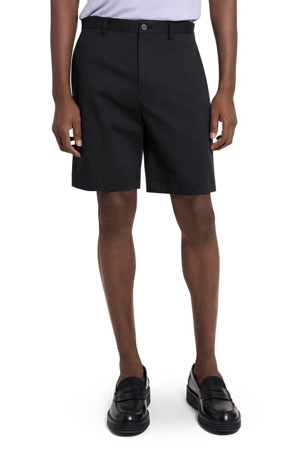 セオリー メンズ ボトムス ハーフパンツ・ショーツ ショートパンツ コットン Theory Standard Chino in Moonsoft Cotton Blend Shorts Black ブラック