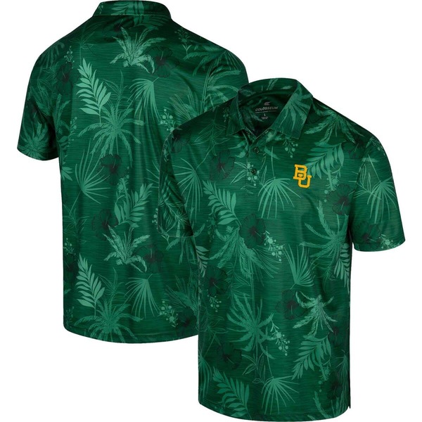 円形劇場 メンズ トップス スポーツシャツ Men\u0027s Colosseum Green Baylor Bears Palms Team Polo Green 緑であること