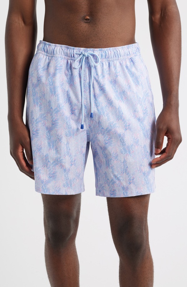 ピーター・ミラー メンズ 水着 ハーフパンツ・ショーツ Peter Millar Sunset Palmswim Trunks Bermuda Pink ピンク｜ReVida 店