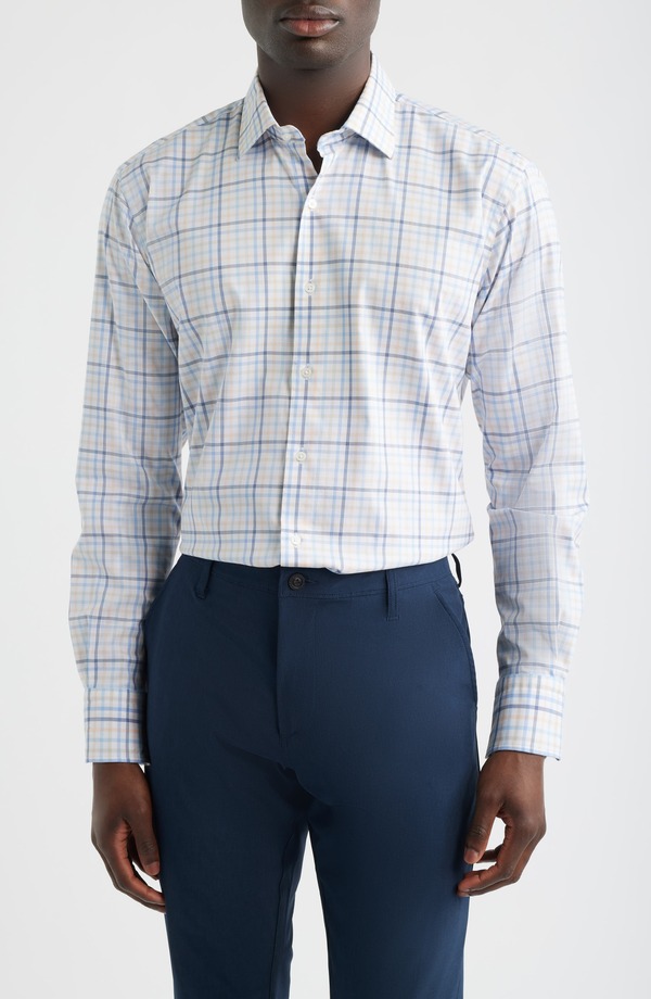 ピーター・ミラー メンズ トップス シャツ Peter Millar Warren Plaid Crown Light Button-Up Shirt Navy ネイビー