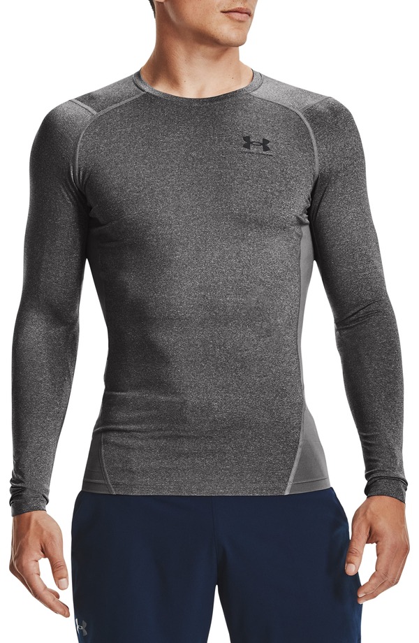 アンダーアーマー メンズ トップス Tシャツ Under Armour HeatGear Compression Long Sleeve Top Carbon Heather ヘザー｜ReVida 店 10,066円