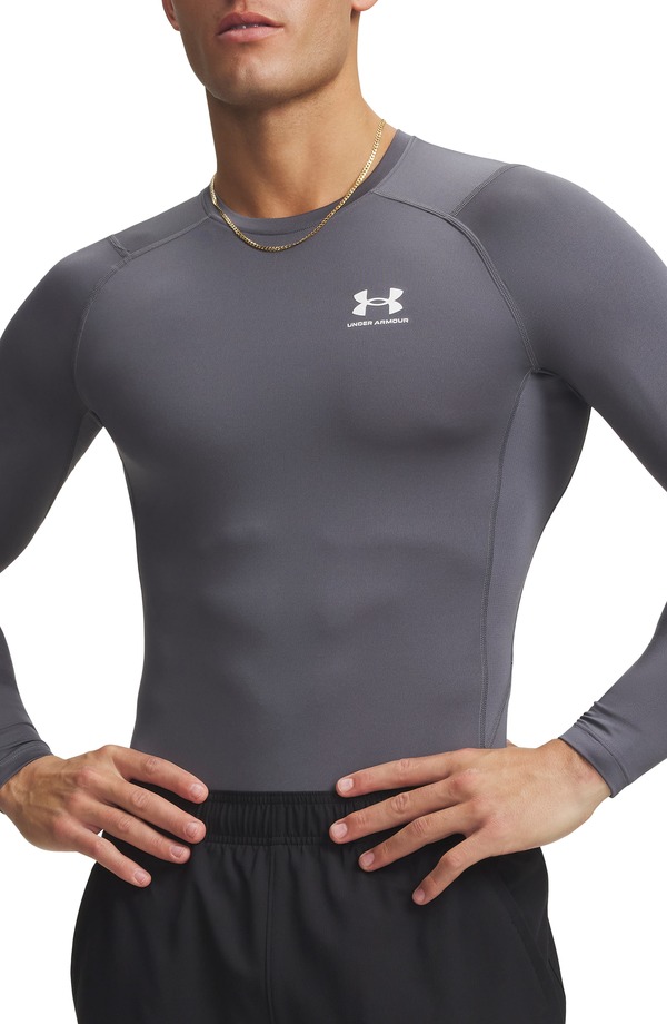 アンダーアーマー メンズ トップス Tシャツ Under Armour HeatGear Compression Long Sleeve Top Castlerock｜ReVida 店