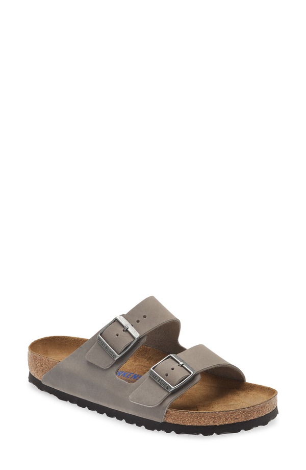 ビルケンシュトック メンズ シューズ サンダル Birkenstock Arizona Soft Slide Sandal Gray 薄墨色
