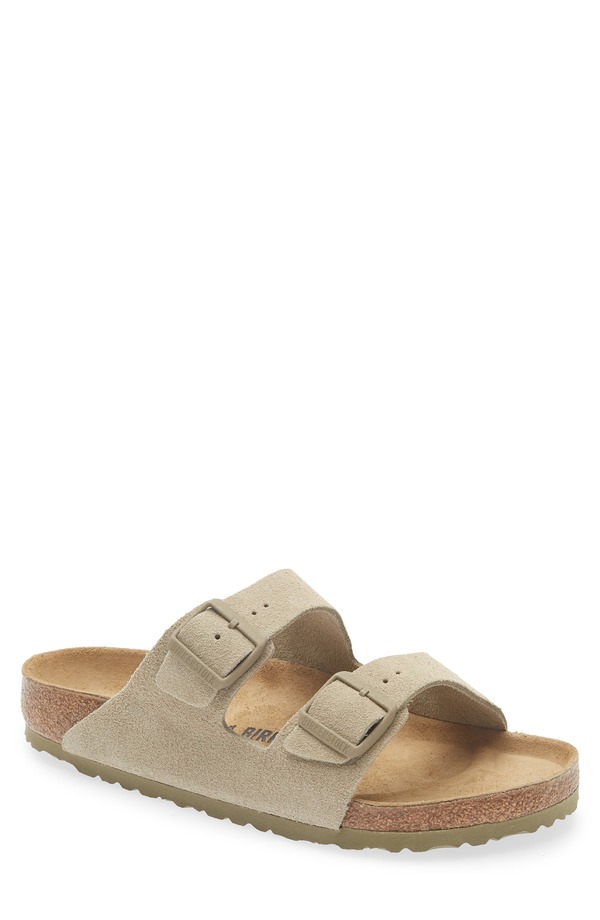 ビルケンシュトック メンズ シューズ サンダル Birkenstock Arizona Slide Sandal Faded Khaki カーキ