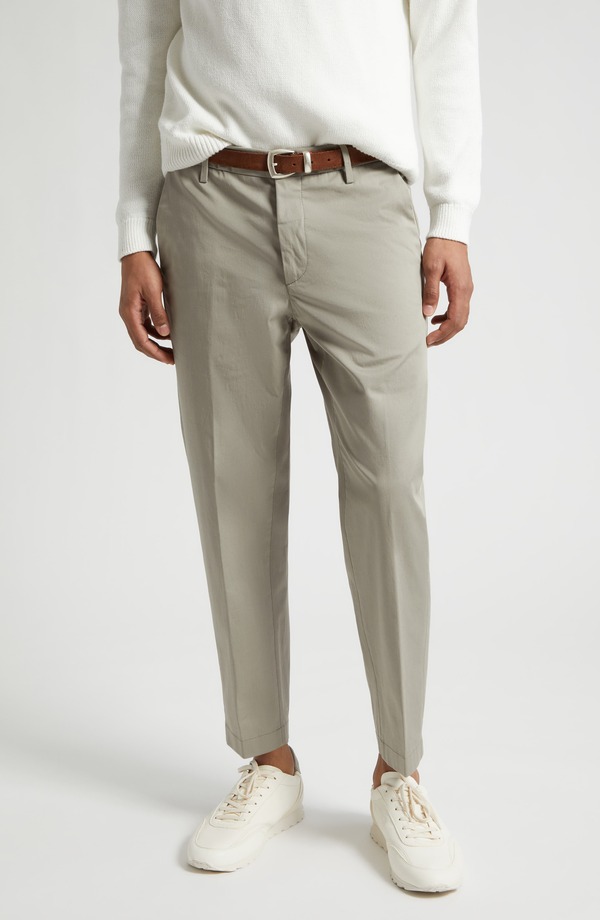 イレブンティ メンズ ボトムス 心地好いズボン下 綿織物 Eleventy Stretch Cotton Pants Military Green 緑であること
