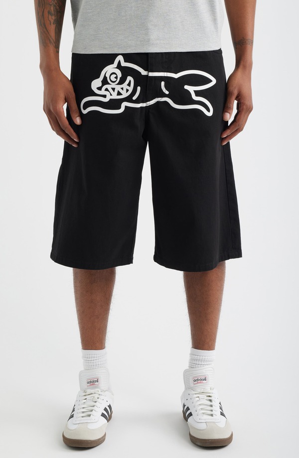 アイスクリーム メンズ ボトムス ハーフパンツ・ショーツ ショートパンツ コットン ICECREAM Fenton 5-Pocket Cotton Twill Shorts Black ブラック