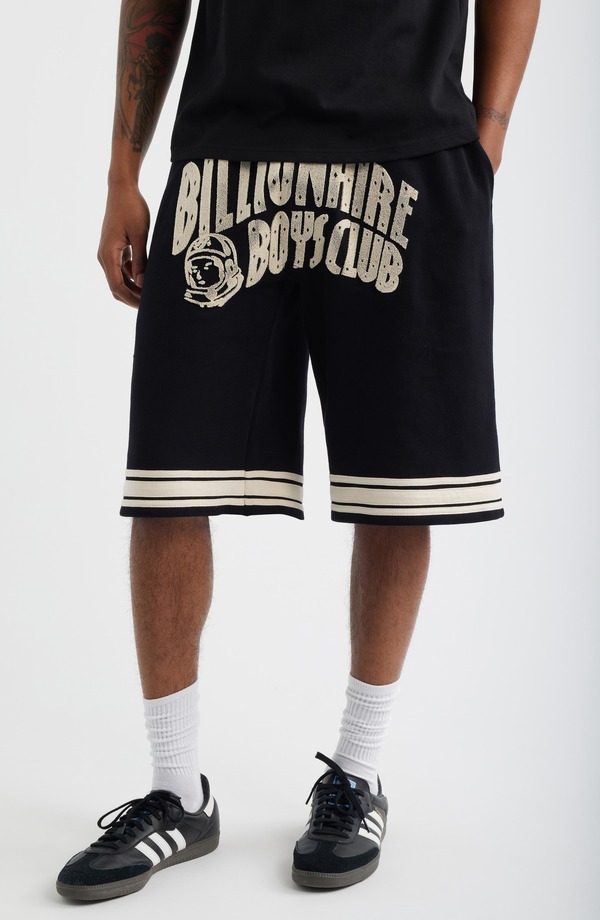 ビリオネアボーイズクラブ メンズ ボトムス ハーフパンツ・ショーツ ショートパンツ コットン ロゴ Billionaire Boys Club Curve Logo Cotton Shorts Black ブラック