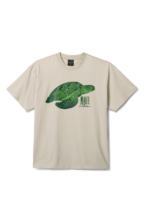 マウイアンドサン メンズ トップス Tシャツ コットン グラフィック Maui & Sonsea Turtle Boxy Fit Cotton Graphic T-Shirt Cement
