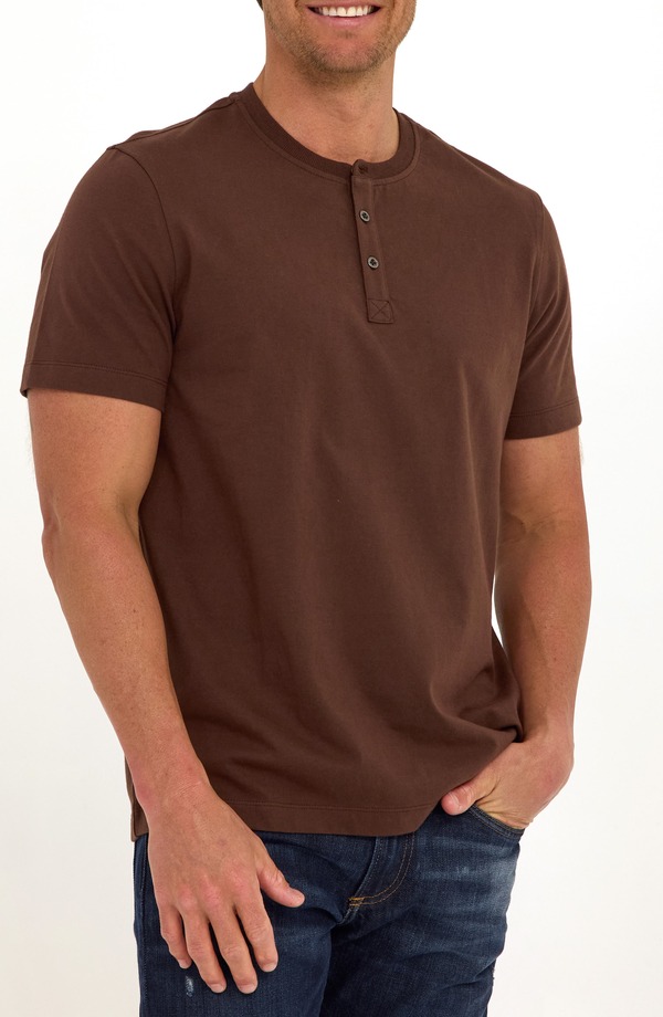 スレッズ・フォー・ソート メンズ トップス プルオーバー プルオーバー Threads 4 Thought Shayne Luxe Jersey Henley Coffee 珈琲