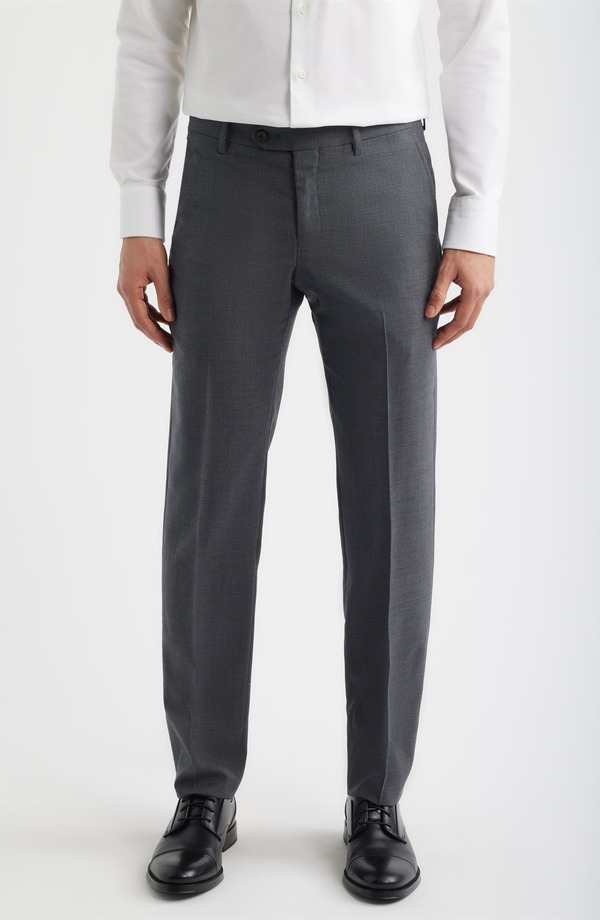ベール メンズ ボトムス カジュアルパンツ ウール Berle Flat Frontropical Weight Wool Dress Pants Banker Gray グレー|ReVida 店