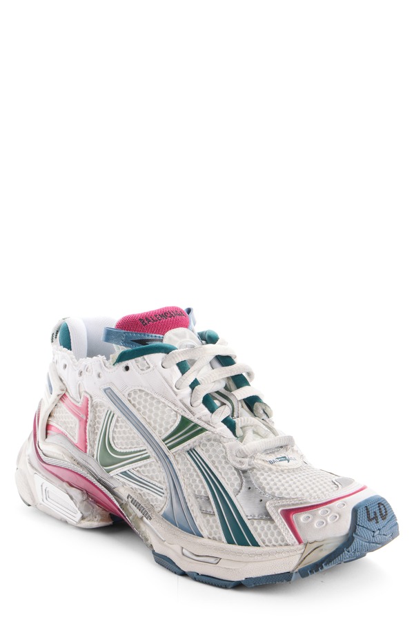 バレンシアガ メンズ シューズ スニーカー Balenciaga Runner Sneaker White/ Dark Green/ Blue/ Pink ホワイト|ReVida 店