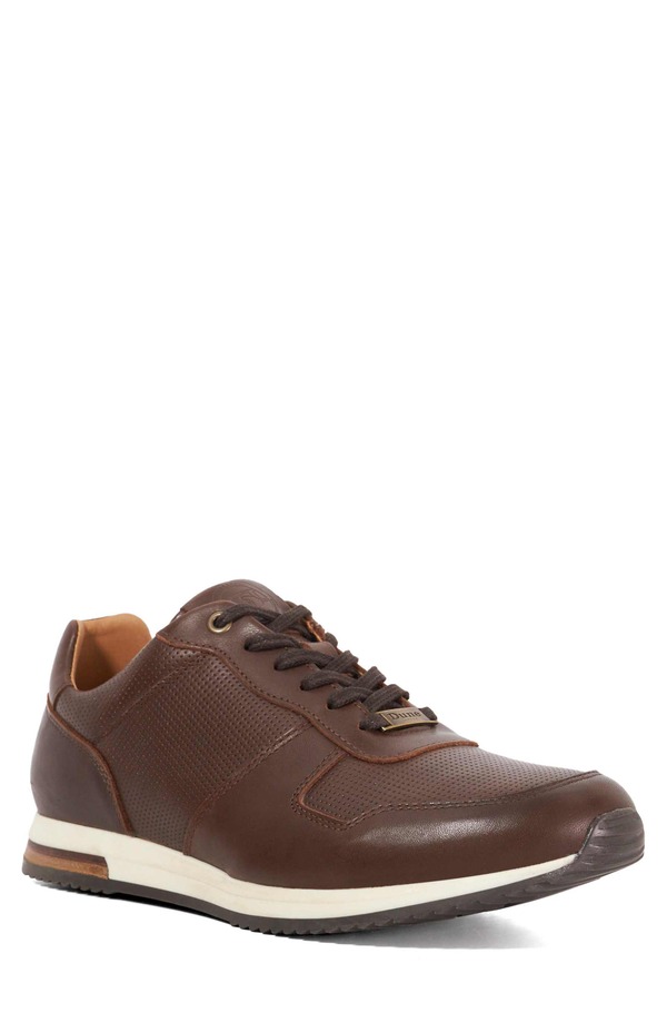デューンロンドン メンズ シューズ スニーカー Dune London Trilogy Sneaker Brown 赤銅色