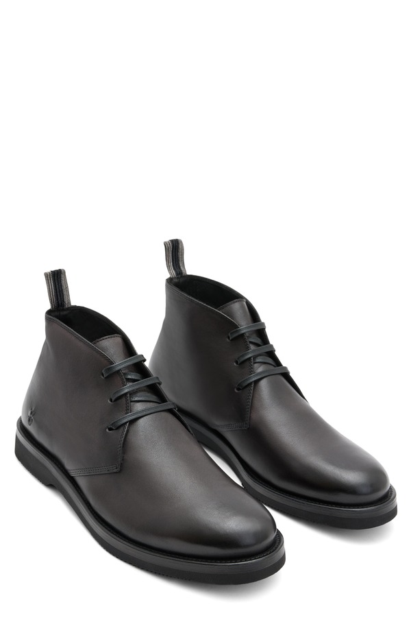 ジョンバルベイトス メンズ シューズ ブーツ・レインブーツ なめし革 John Varvatos Varick Leather Chukka Boot Black 黒いこと