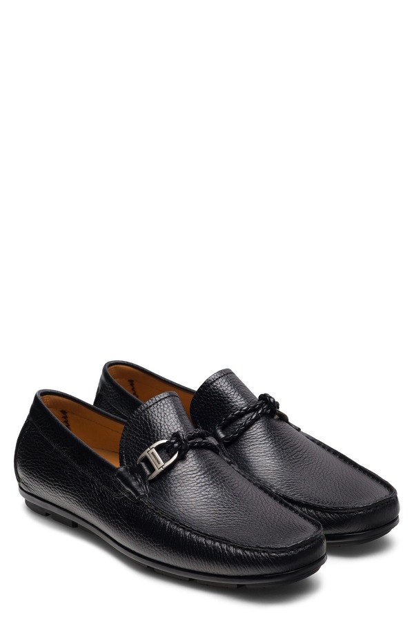 マグナーニ メンズ シューズ スリッポン・ローファー Magnanni Monterey Braid Bit Loafer Black 黒いこと