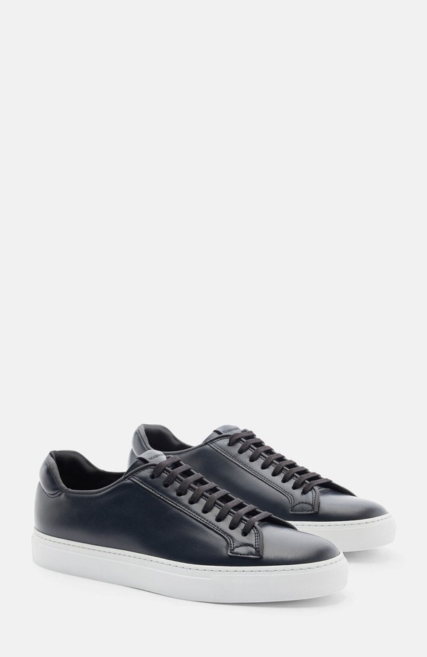 スカロッソ メンズ シューズ スニーカー SCAROSSO Ugo Sneakers Blue - Calf 青味