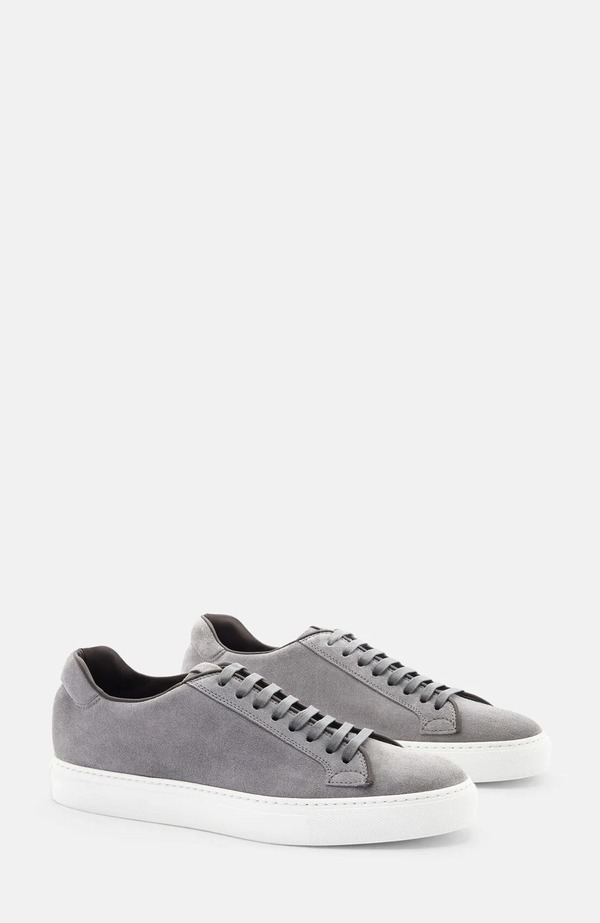 スカロッソ メンズ シューズ スニーカー SCAROSSO Ugo Sneakers Grey - Suede 薄墨色