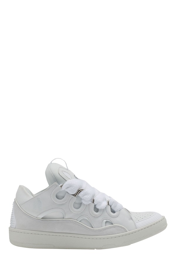 ランバン レディース シューズ スニーカー レザー Lanvin Curb Leather Sneakers White ホワイト|ReVida 店
