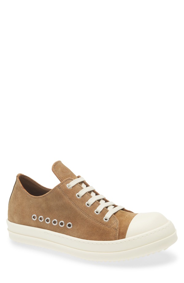 リックオウエンス メンズ シューズ スニーカー Rick Owens Low Top Sneaker Sumi Brown/ Milk/ Milk 赤銅色