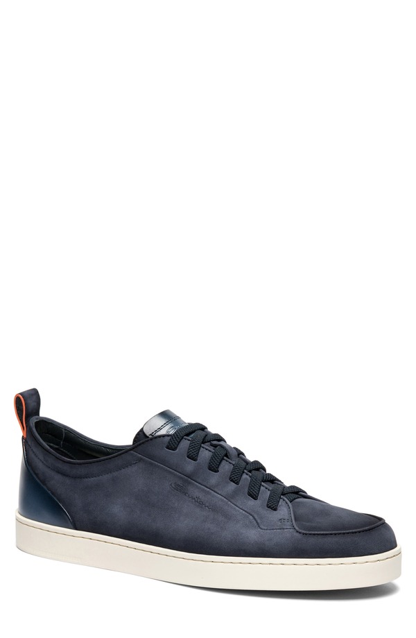 サントーニ メンズ シューズ スニーカー Santoni Off Duty Slip-On Sneaker Blue ブルー｜ReVida 店