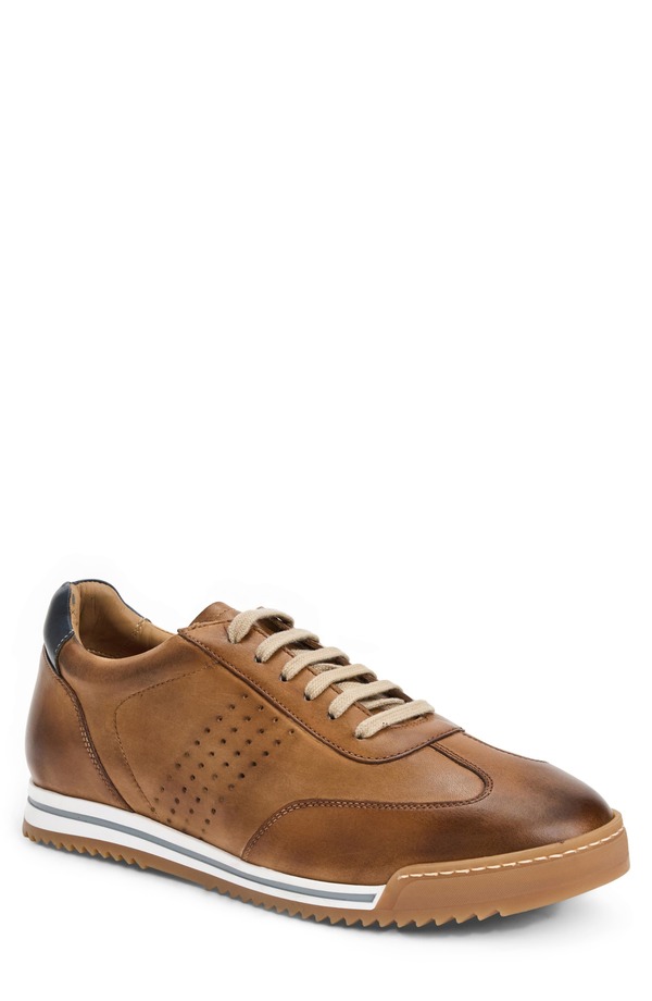 ブルーノマグリ メンズ シューズ スニーカー なめし革 Bruno Magli Brozzi Low Top Leather Sneaker Cognacalf