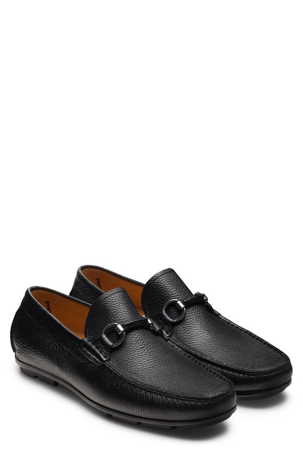 マグナーニ メンズ シューズ スリッポン・ローファー Magnanni Monterey Bit Loafer Tumbled Black 黒いこと