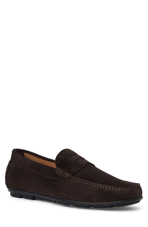 アクアタリア メンズ シューズ スリッポン・ローファー Aquatalia Enzo Wateresistant Driving Loafer Dark Brown Suede 赤銅色