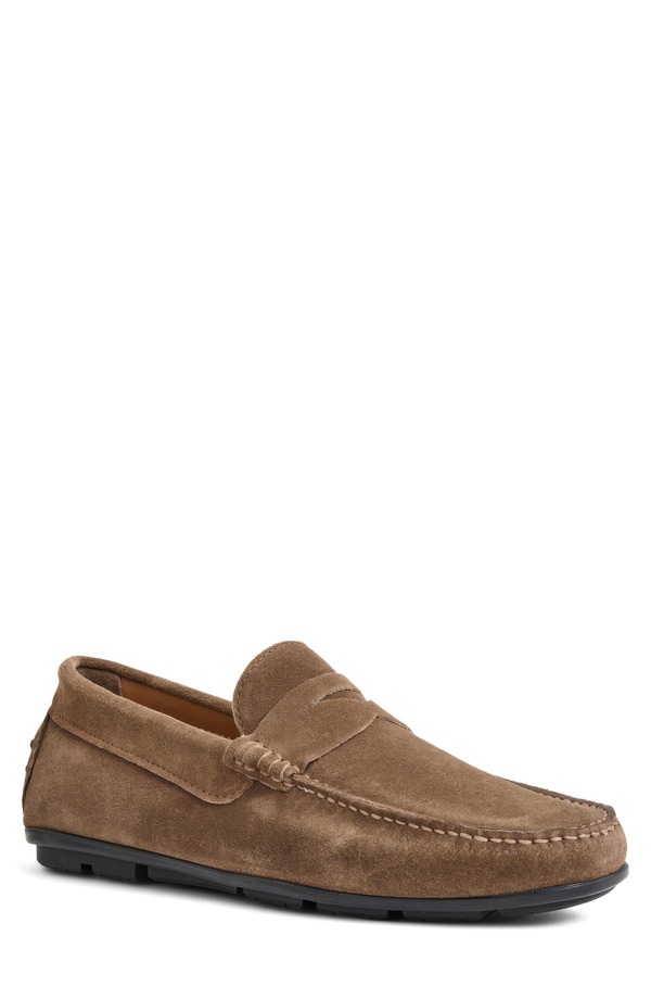 アクアタリア メンズ シューズ スリッポン・ローファー Aquatalia Enzo Wateresistant Driving Loafer Taupe Suede トープ