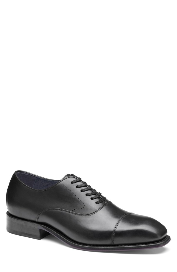 ジョンストンアンドマーフィー メンズ シューズ ダービー キャップ Johnston & Murphy Ashton Cap Toe Derby Black Full Grain ブラック|ReVida 店