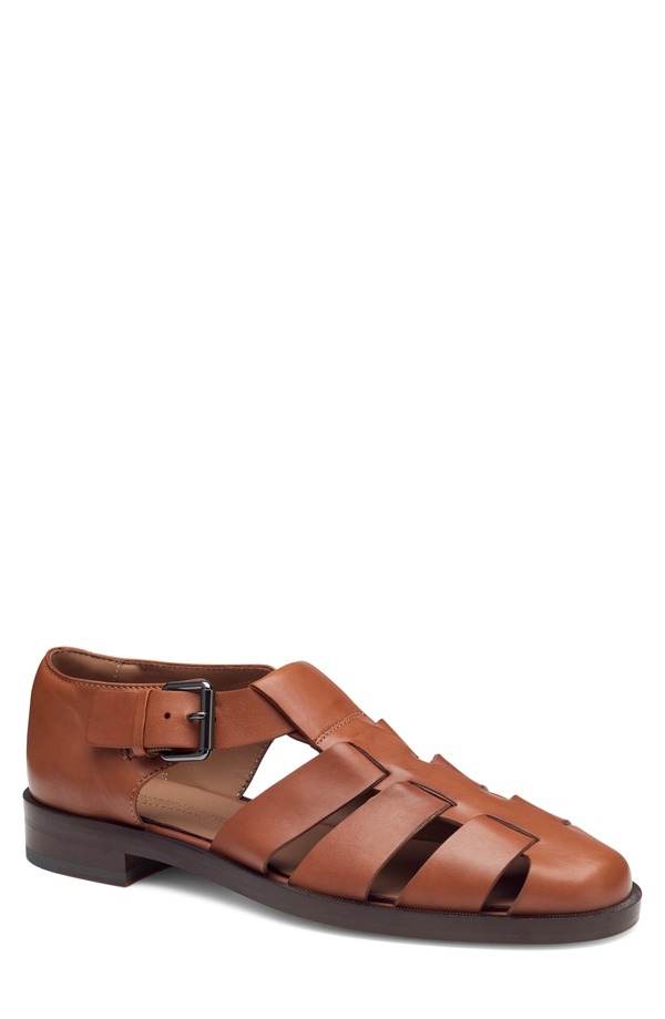 ジョンストンアンドマーフィー メンズ シューズ サンダル Johnston \u0026 Murphy Baldwin Fisherman Sandal Cognac Sheepskin
