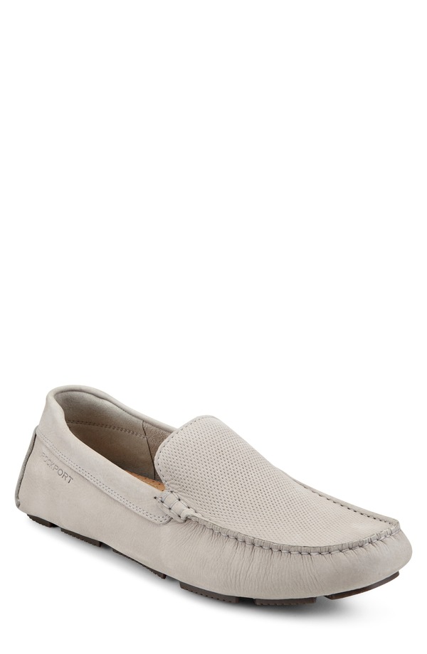 鍵を掛ける界面 メンズ シューズ サンダル 置き目毛皮 Rockport Rodger Driving Loafer Taupe トープ