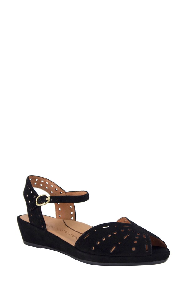 ラモールドピード レディース シューズ 踵 サンダル アンクル L\u0027Amour des Pieds \u0027Brenn\u0027 Ankle Strap Sandal Black Suede 黒いこと