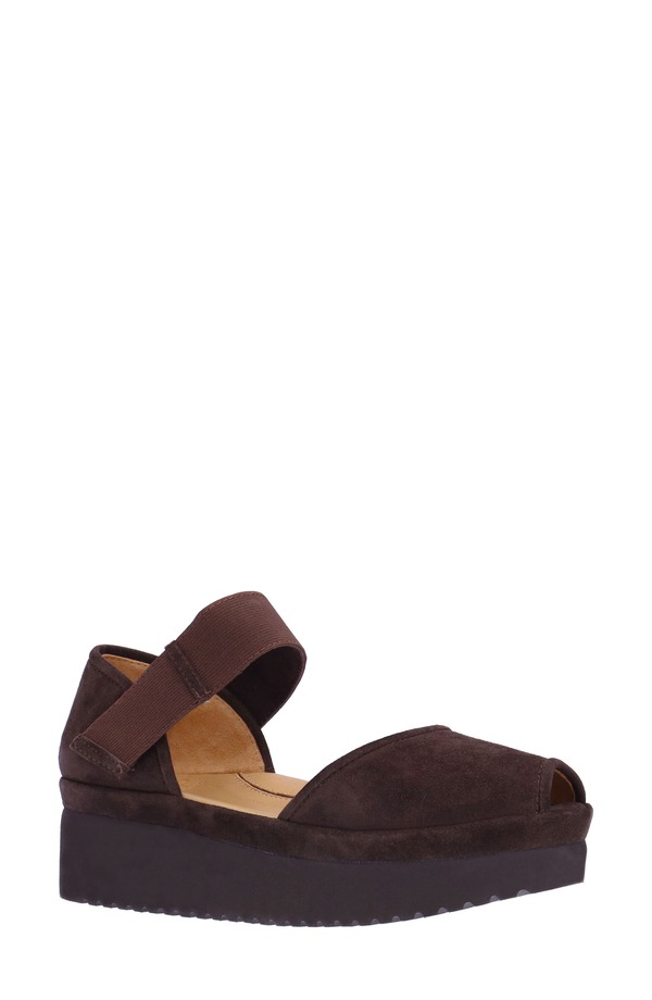 ラモールドピード レディース シューズ 踵 プラットホーム サンダル L\u0027Amour des Pieds Amadour Platform Sandal Chocolate 黒茶